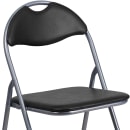 Flash Furniture YB-YJ806H-GG Folding Chair w/ Black Vinyl Back & Seat - Metal Frame, Silver thumbnail 7