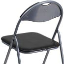 Flash Furniture YB-YJ806H-GG Folding Chair w/ Black Vinyl Back & Seat - Metal Frame, Silver thumbnail 8