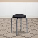 Flash Furniture YK01B-GG Stackable Stool w/ Black Plastic Seat - Steel Frame thumbnail 3