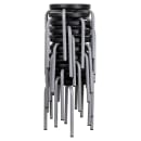 Flash Furniture YK01B-GG Stackable Stool w/ Black Plastic Seat - Steel Frame thumbnail 4