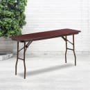 Flash Furniture YT-1860-MEL-WAL-GG Rectangular Folding Table w/ Mahogany Laminate Top - 60"W x 18"D x 30"H thumbnail 7