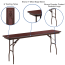Flash Furniture YT-1872-MEL-WAL-GG Rectangular Folding Table w/ Mahogany Laminate Top - 72"W x 18"D x 30"H thumbnail 3
