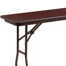 Flash Furniture YT-1872-MEL-WAL-GG Rectangular Folding Table w/ Mahogany Laminate Top - 72"W x 18"D x 30"H thumbnail 6