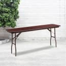 Flash Furniture YT-1872-MEL-WAL-GG Rectangular Folding Table w/ Mahogany Laminate Top - 72"W x 18"D x 30"H thumbnail 8