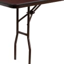 Flash Furniture YT-1896-HIGH-WAL-GG Rectangular Folding Table w/ High Pressure Mahogany Laminate Top - 96"W x 18"D x 30"H thumbnail 4