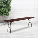 Flash Furniture YT-1896-MEL-WAL-GG Rectangular Folding Table w/ Mahogany Laminate Top - 96"W x 18"D x 30"H thumbnail 5