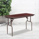 Flash Furniture YT-2448-MEL-WAL-GG Rectangular Folding Table w/ Mahogany Laminate Top - 48"W x 24"D x 30"H thumbnail 8