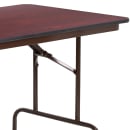 Flash Furniture YT-3072-HIGH-WAL-GG Rectangular Folding Table w/ High Pressure Mahogany Laminate Top - 72"W x 30"D x 30"H thumbnail 7