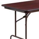 Flash Furniture YT-3072-MEL-WAL-GG Rectangular Folding Table w/ Mahogany Laminate Top - 72"W x 30"D x 30"H thumbnail 6