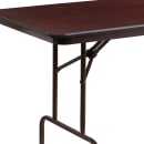 Flash Furniture YT-3096-MEL-WAL-GG Rectangular Folding Table w/ Mahogany Laminate Top - 96"W x 30"D x 30"H thumbnail 6
