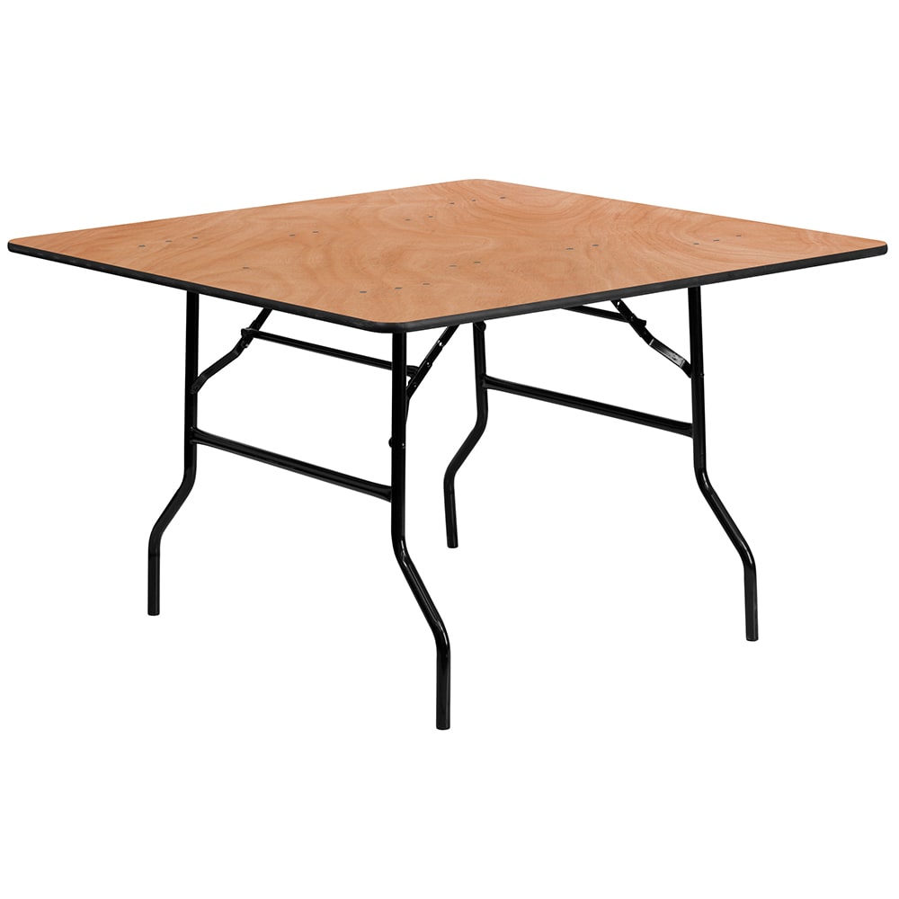 Flash Furniture YT-WFFT48-SQ-GG 48" Square Folding Banquet Table w/ Plywood Top, 30 1/8"H