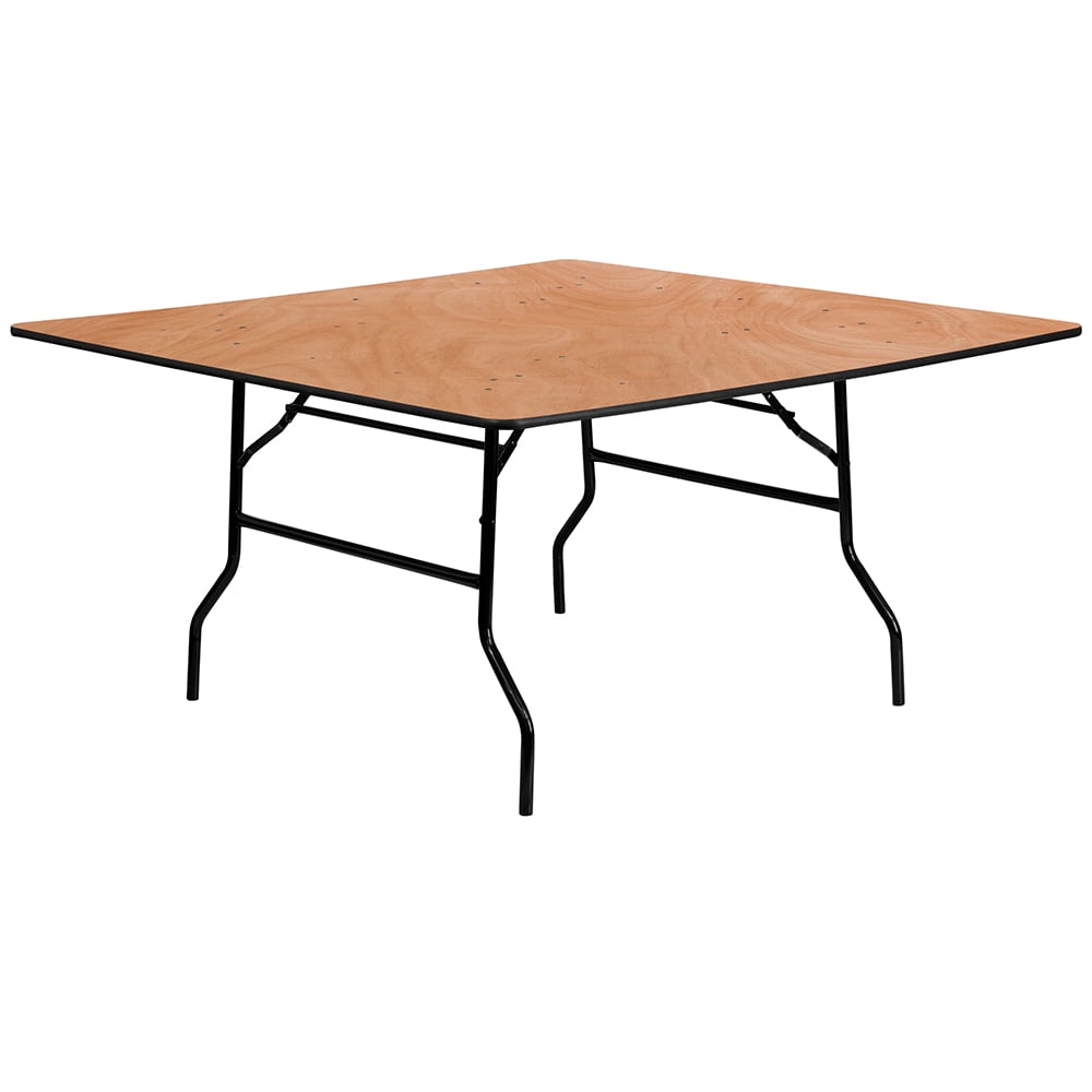 Flash Furniture YT-WFFT60-SQ-GG 60" Square Folding Banquet Table w/ Plywood Top, 30 1/8"H