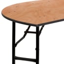 Flash Furniture YT-WHRFT60-HF-GG Half Round Folding Banquet Table w/ Plywood Top - 60"W x 30"D x 30 1/4"H thumbnail 5