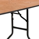 Flash Furniture YT-WHRFT60-HF-GG Half Round Folding Banquet Table w/ Plywood Top - 60"W x 30"D x 30 1/4"H thumbnail 6