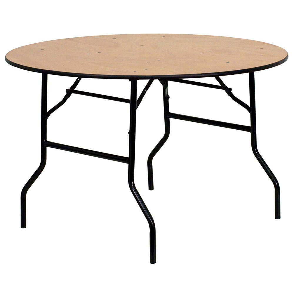 Flash Furniture YT-WRFT48-TBL-GG 48" Round Folding Banquet Table w/ Plywood Top, 30 1/4"H