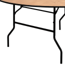 Flash Furniture YT-WRFT72-TBL-GG 72" Round Folding Banquet Table w/ Plywood Top, 30"H thumbnail 7