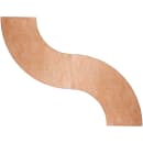 Flash Furniture YT-WSFT60-30-SP-GG Crescent Shaped Folding Banquet Table w/ Plywood Top - 60"W x 30"D x 30 1/4"H thumbnail 4