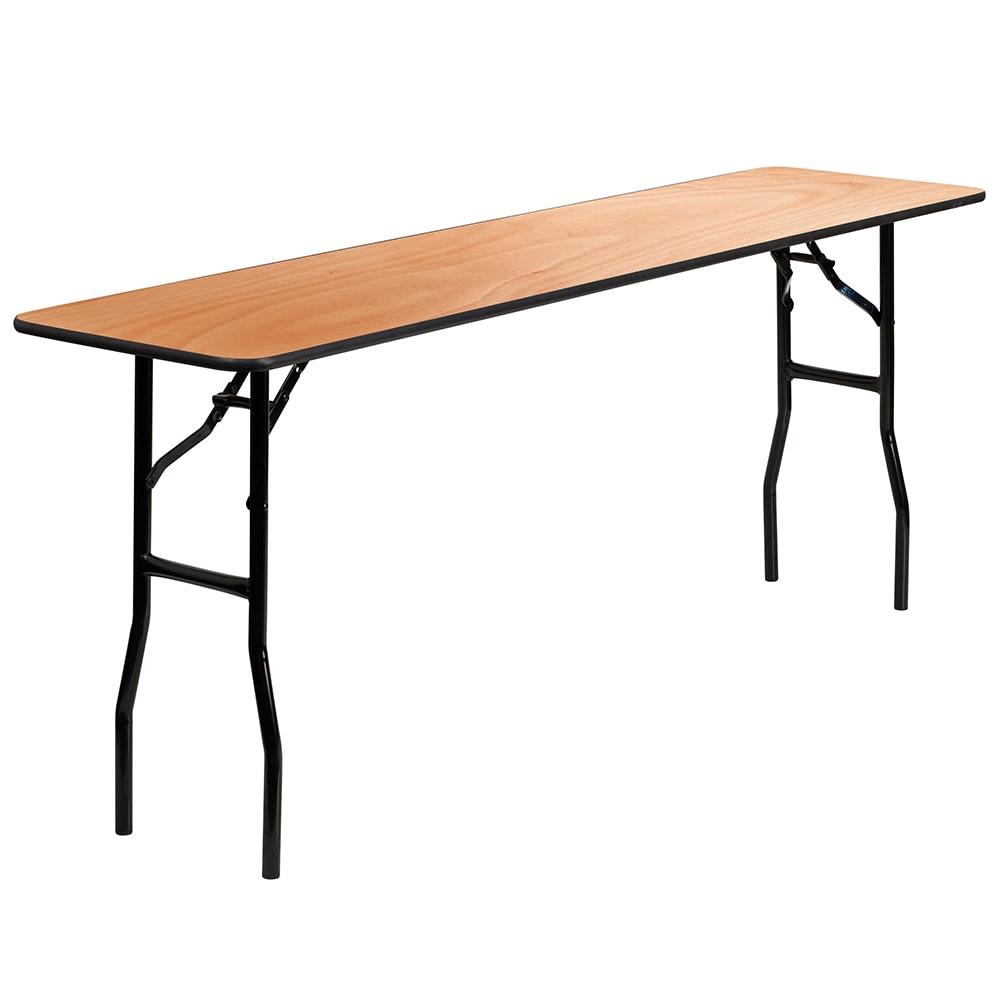 Flash Furniture YT-WTFT18X72-TBL-GG Rectangular Folding Training/Seminar Table w/ Plywood Top - 72"W x 18"D x 30 1/4"H