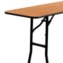 Flash Furniture YT-WTFT18X96-TBL-GG Rectangular Folding Training Table w/ Plywood Top - 96"W x 18"D x 30 1/4"H thumbnail 6