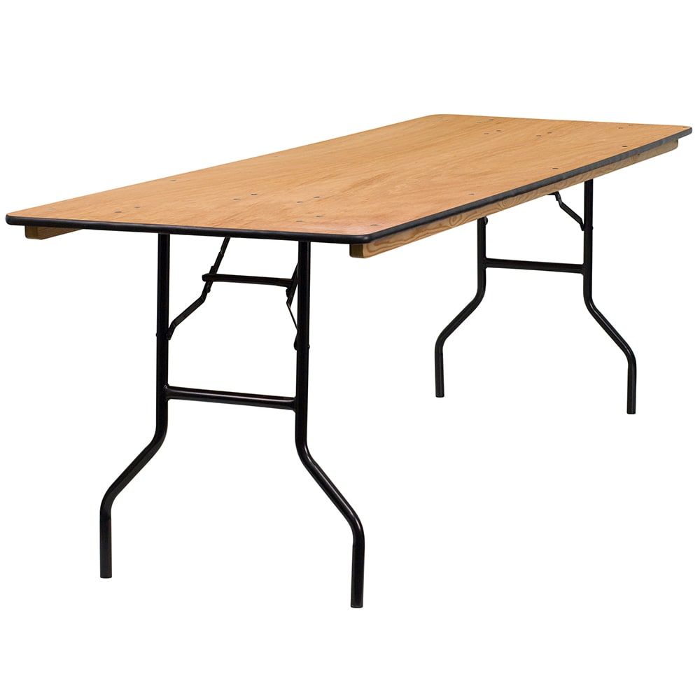 Flash Furniture YT-WTFT30X96-TBL-GG Rectangular Folding Banquet Table w/ Plywood Top - 96"W x 30"D x 30 1/4"H