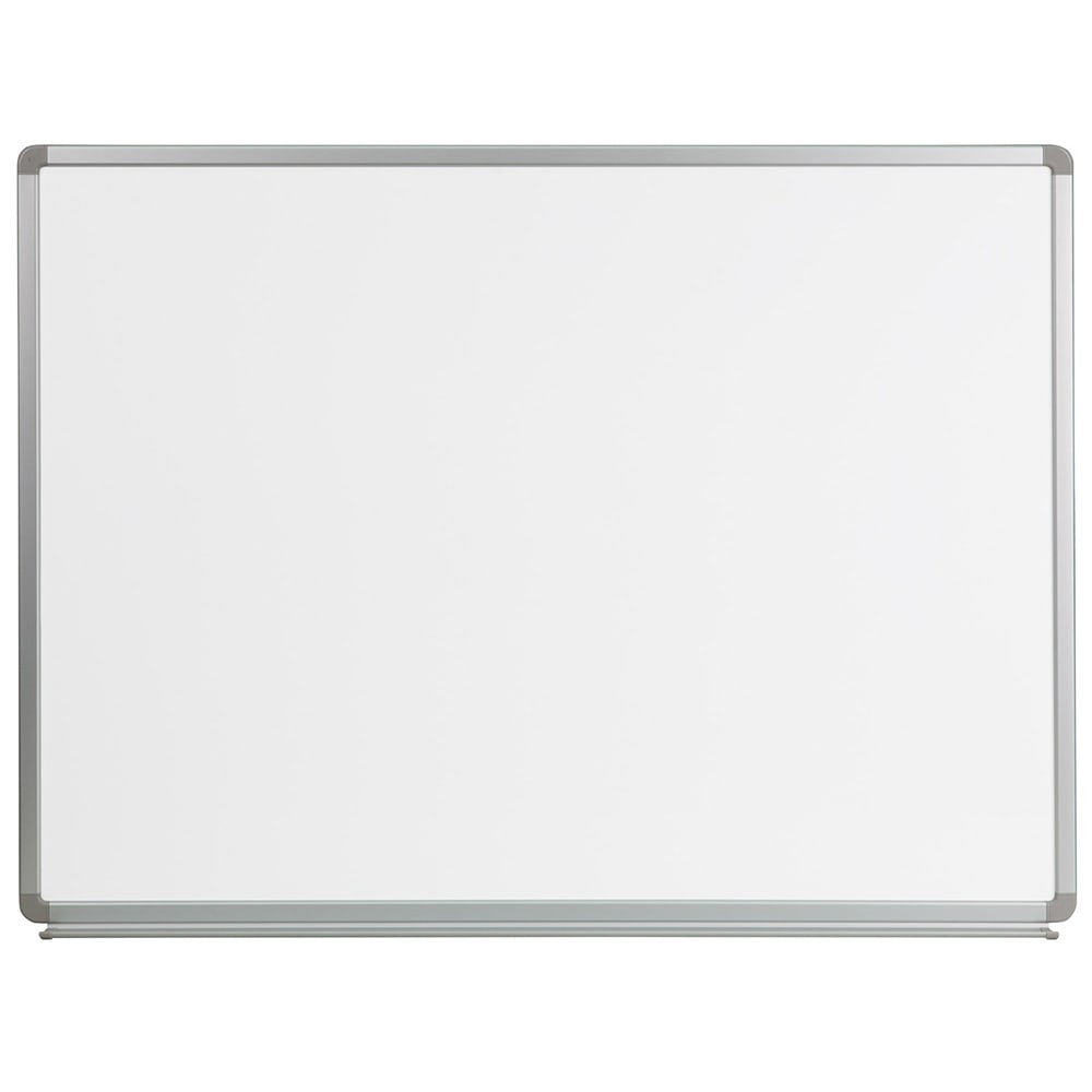 Flash Furniture YU-90X120-WHITE-GG Wall Mount Dry Erase Board w/ Aluminum Frame - 48"W x 36"H, White