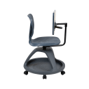 Flash Furniture YU-YCX-019-DG-GG Mobile Desk Chair w/ Rotating Tablet Arm - Plastic, Gray thumbnail 2