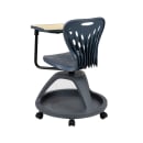 Flash Furniture YU-YCX-019-DG-GG Mobile Desk Chair w/ Rotating Tablet Arm - Plastic, Gray thumbnail 6