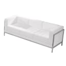 Flash Furniture ZB-IMAG-SET15-WH-GG 4 Piece Sofa Set - White LeatherSoft Upholstery, Stainless Steel Legs thumbnail 3