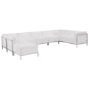 Flash Furniture ZB-IMAG-U-SECT-SET4-WH-GG 7 Piece Sectional Set - White LeatherSoft Upholstery, Stainless Steel Legs thumbnail 2
