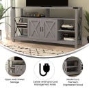 Flash Furniture ZG-025-CGY-GG 60" TV Stand w/ Storage, Coastal Gray thumbnail 5