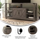 Flash Furniture ZG-025-GY-GG 60" TV Stand w/ Storage, Gray Wash thumbnail 5