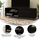 Flash Furniture ZG-028-BK-GG 65" TV Stand w/ Storage, Black thumbnail 5