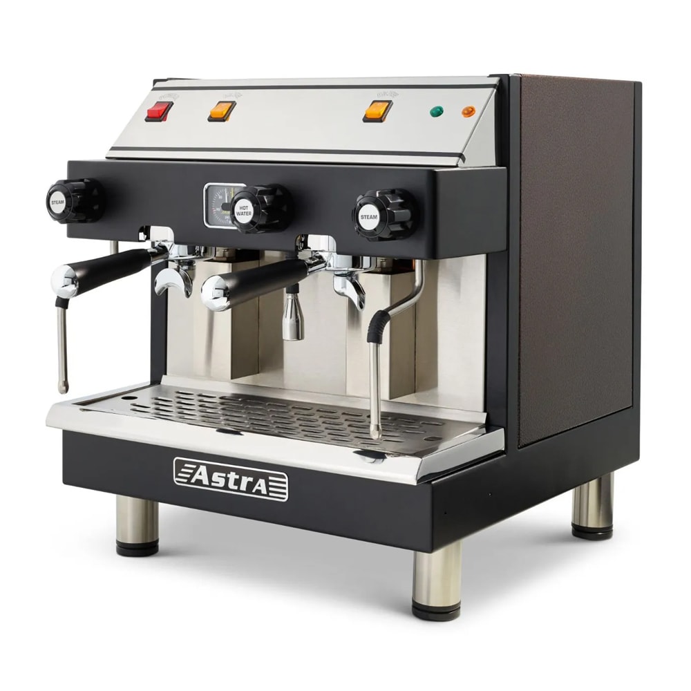 Astra Semi Automatic Espresso Machine w/ (2) Groups, (2) Steam Valves, & (1) Hot Water Valve - 110v (M2CS019-1)