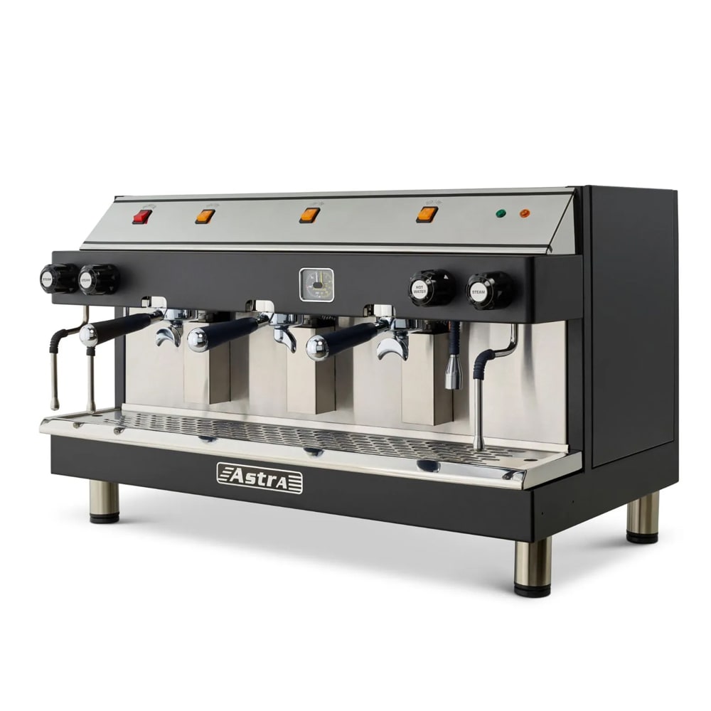 Astra Semi Automatic Espresso Machine w/ (3) Groups, (3) Steam Valves, & (1) Hot Water Valve - 220v/1ph (M3S 018)