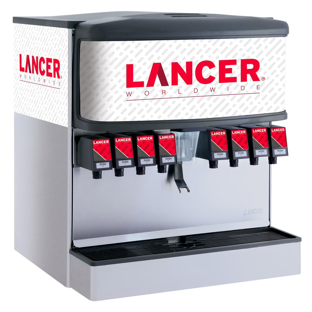 Lancer Countertop Cube Ice & Soft Drink Dispenser - 250 lb Storage, cup Fill, 115v (85-4548H-111)