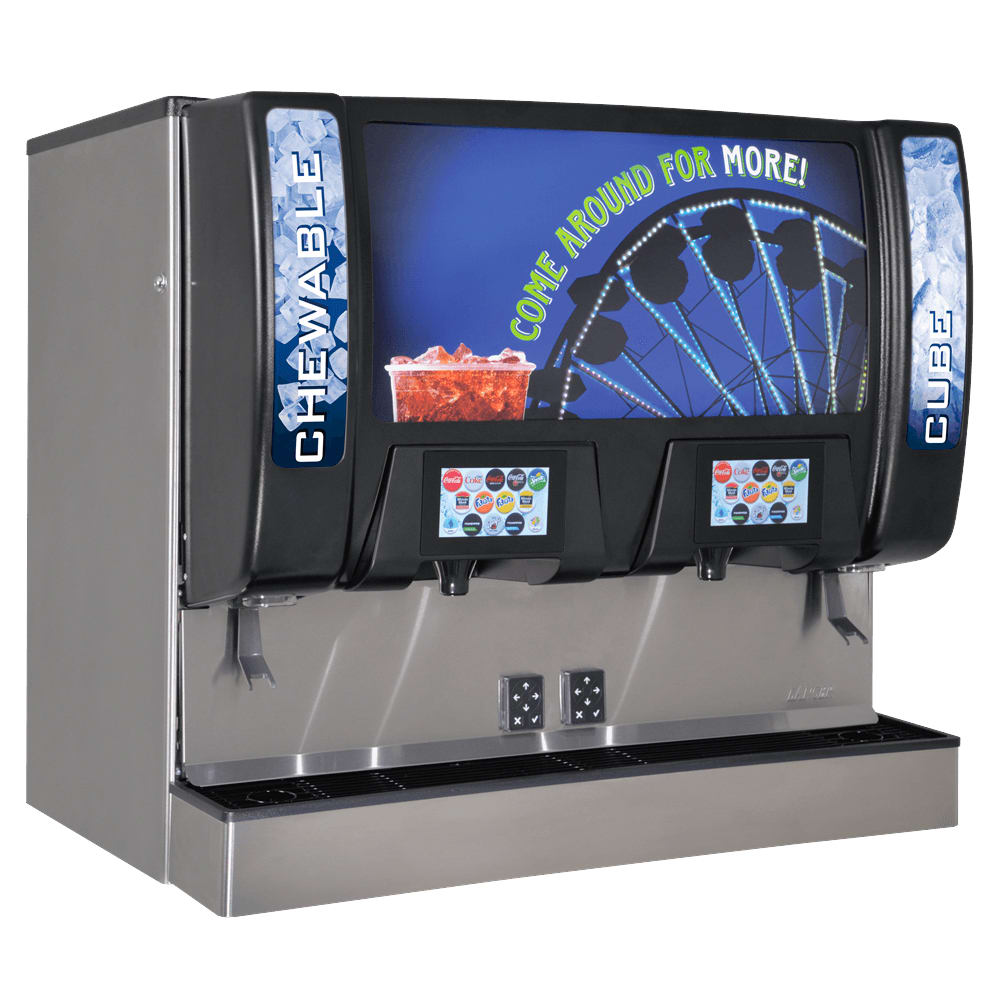 Lancer Countertop Cube Ice & Soft Drink Dispenser - 312 lb Storage, Cup Fill, 115v (85-4980B-08/01)