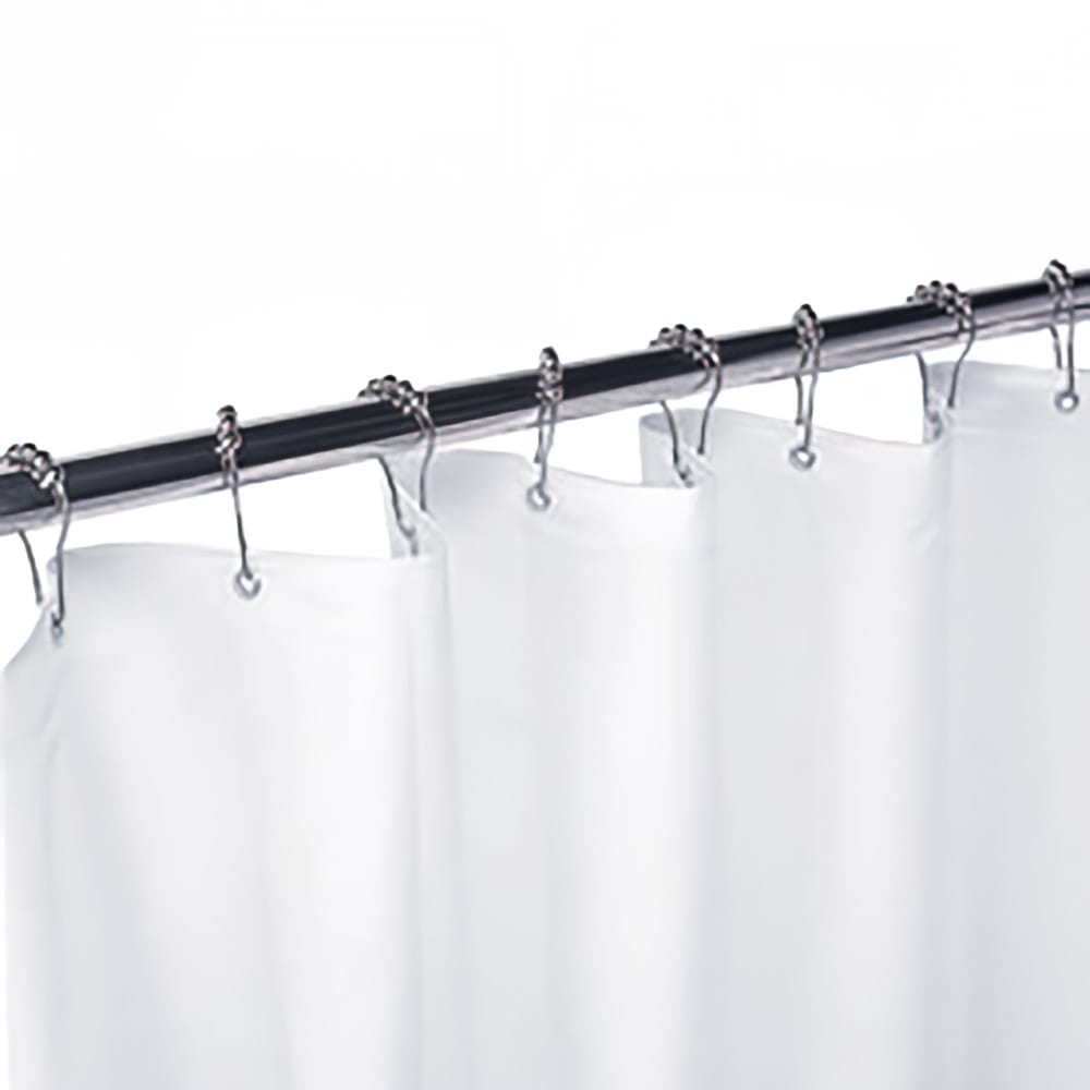 Gamco 100SC 72X72 72" x 72" Shower Curtain w/ Grommets - Matte White, Vinyl