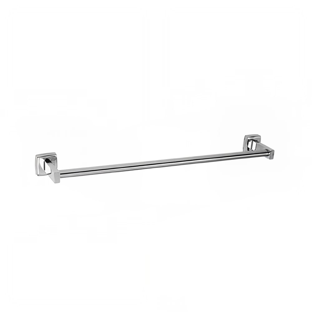 Gamco 76747X18 18" Surface Mounted Towel Bar - Round, Stainless Steel, Satin Finish