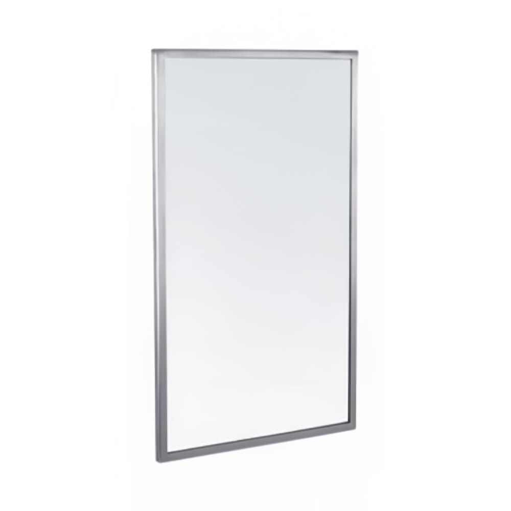 Gamco A-18X36 Welded Frame Mirror - 18" x 36", Satin Stainless