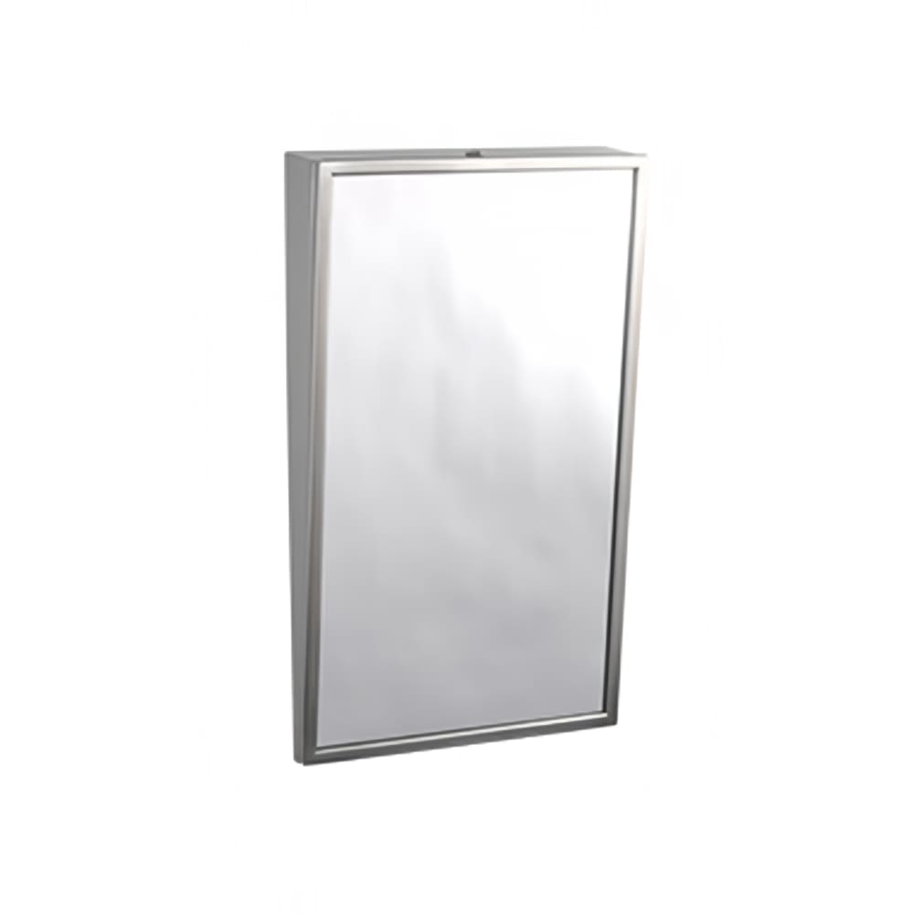 Gamco FT-18X30 Fixed-Position Tilt Mirror - 18" x 30", Satin Stainless