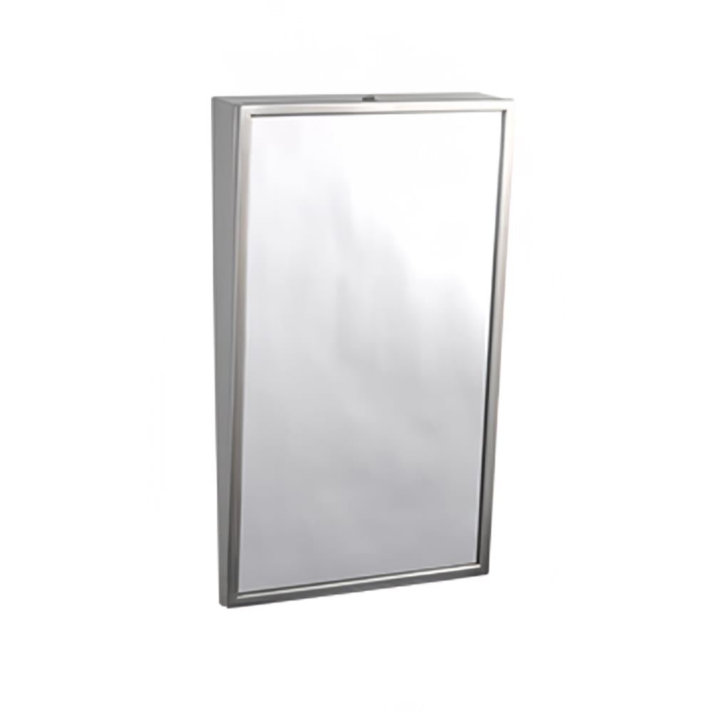 Gamco FT-18X36 Fixed-Position Tilt Mirror - 18" x 36", Satin Stainless