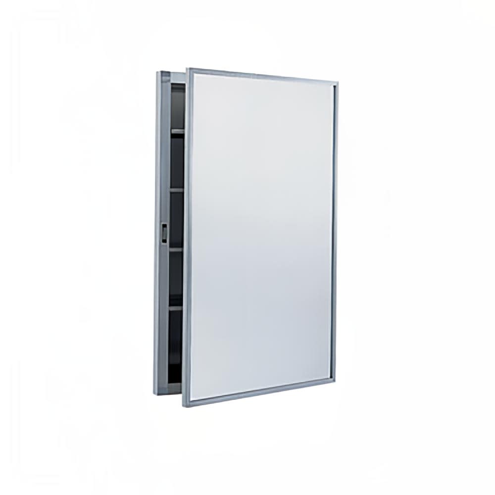 Gamco G-397 Recessed Medicine Cabinet w/ Mirror & (3) Adjustable Shelves, Steel, White