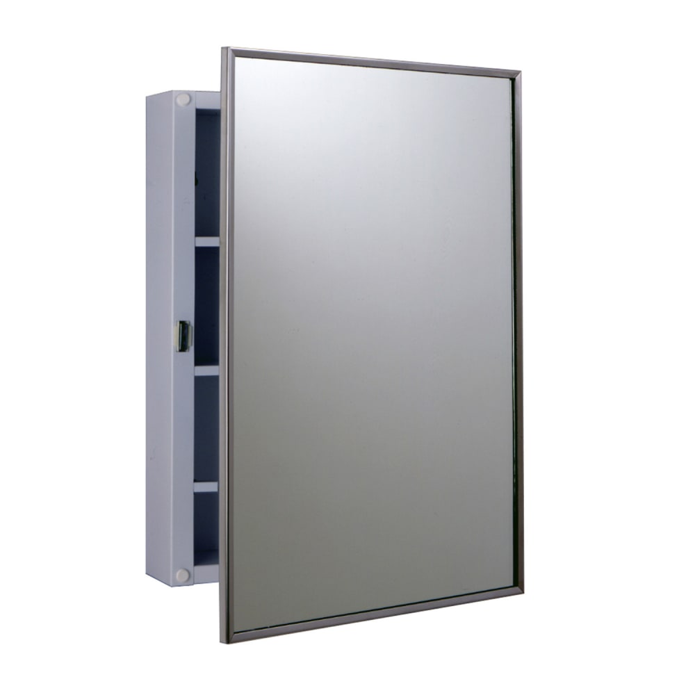Gamco MC-2 Surface Mounted Medicine Cabinet w/ Mirror & (3) Adjustable Shelves - Stainless Steel, Satin Finish