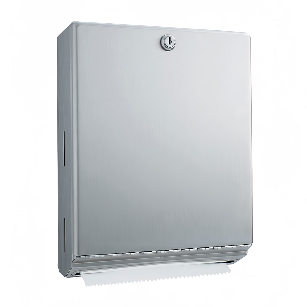 Gamco TD-2 Surface Mount Towel Dispenser w/ 400 C-Fold or 525 Multifold Capacity, Stainless Steel