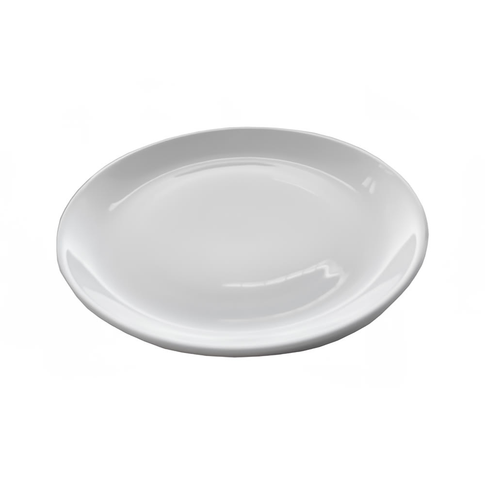 Alluserv 9" Round Induction Ready Plate - Porcelain w/ Induction Coating, White (AIP9)