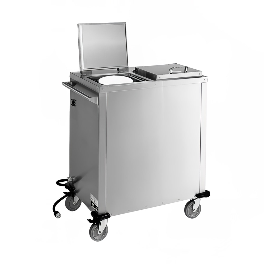 Alluserv 33 3/8" Heated Mobile Dish Dispenser w/ (2) Columns - Stainless, 208-240v/1ph (CPH2)