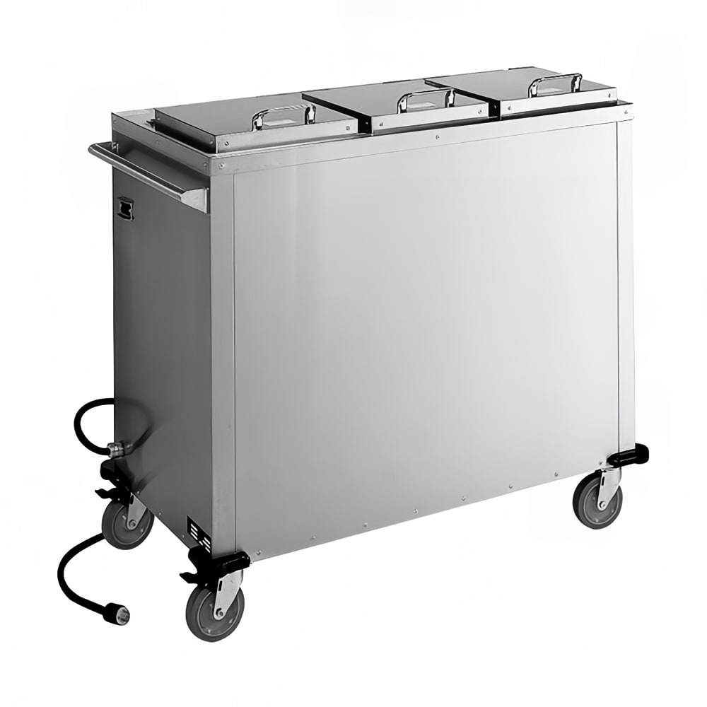 Alluserv 43 11/25" Heated Mobile Dish Dispenser w/ (3) Columns - Stainless, 208-240v/1ph (CPH3)
