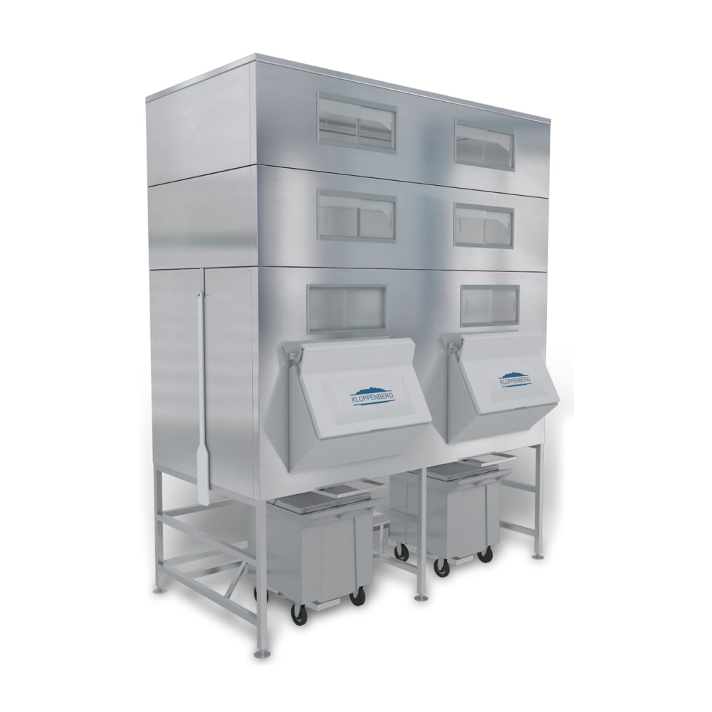 Kloppenberg Center Mounted Ice Bagging & Dispensing System w/ 5039 lb Bin (IFS3400-250)