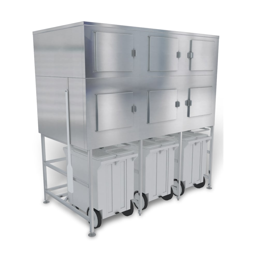 Kloppenberg Shuttle Plus Storage® Center Mounted Ice Bagging & Dispensing System w/ 4300 lb Bin (SPS-3-G-SL)