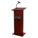 National Public Seating 111PLS-MY Floor Lectern w/ (1) Shelf - 22" x 17" x 46", Laminate, Mahogany thumbnail 2